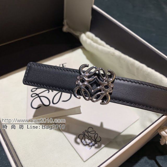 LOEWE女士皮帶 羅意威Anagram圖案帶扣小牛皮腰帶  jjp1330